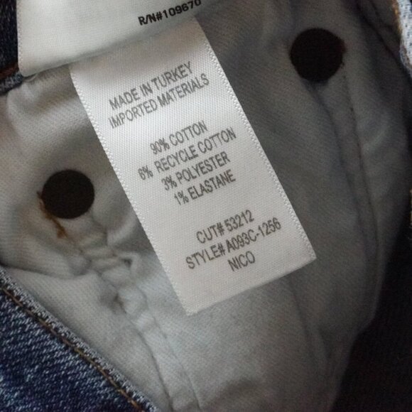 AGOLDE Nico High-Rise Skinny Jeans Womens 25 Button Fly Blue Denim - Picture 5 of 11